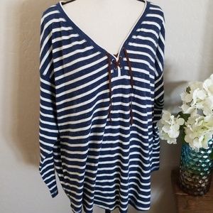 Womens plus size striped top